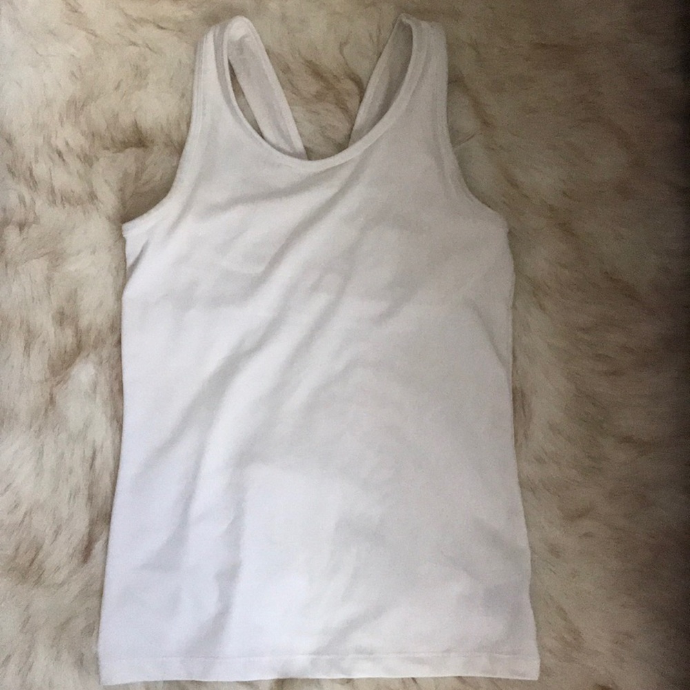 White/Razor back/workout tank top.